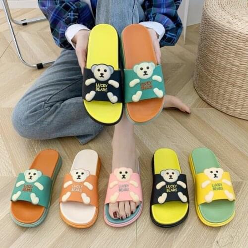 New Anime Ladies Summer Home Slippers Cartoon Flip Flops Kawaii Shoes for Women 2021 Fashion Slides Beach Bedroom Flats Indoor