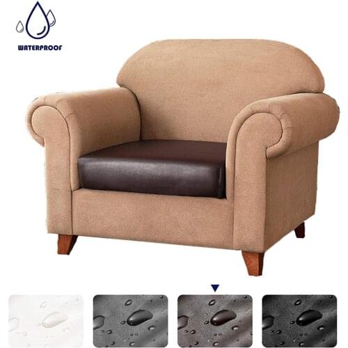 1/2/3/4 Seater PU Leather Sofa Seat Cushion Cover Waterproof Removable Washable Slipcover Pet Furniture Protector Couch Covers