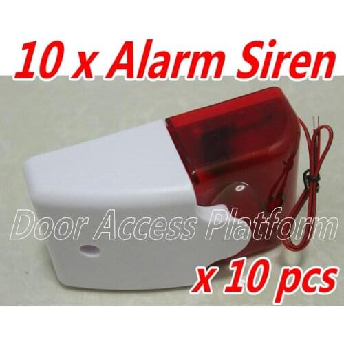 1 Order=10pcs x Alarm Strobe Siren 105+-3DB/1m DC12V Door Safety System, Security system Sound Silent alarm stroboscopic lamp