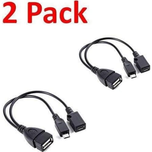 2 PCS USB Port Braided Cable Adapter Otg Cable For Tv 3 Or 2nd Gen Fire Stick Adapter Accessories Usb Port Terminal Converter