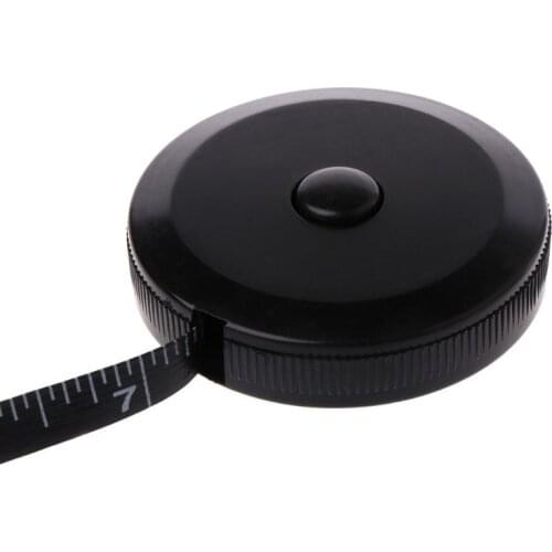 203F 1.5m/60inch Black Tape Measures Dual Sided Retractable Tools Automatic ABS Flexible Mini Sewing Measuring Tape