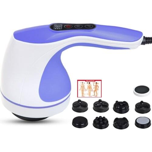 220V Function Full Body Massager Dolphin Electric Massager Neck Waist Back Massage Hammer Vibration Infrared Rod Roller