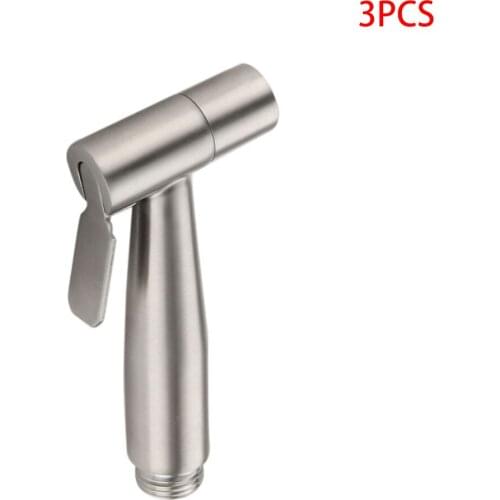 3 PCS 304 Stainless Steel Toilet Spray Gun Flushing Seat Set Toilet High Pressure Spray Gun Bidet