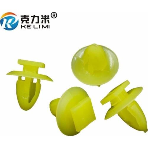 KELIMI 50 Pieces Car Door Panel Trim Snaps Fastener Clip Retainers For Ford Yellow Plastic Clips