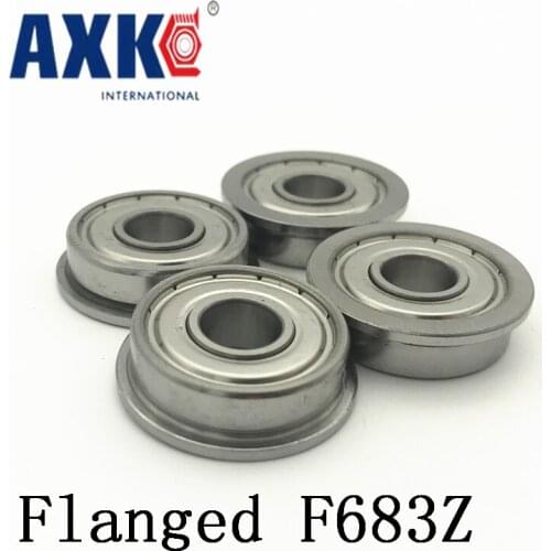 Axk F683zz Bearing Abec-5 (10pcs) 3*7*3 Mm Flanged F683z Ball Bearings F683 Zz F618/3zz