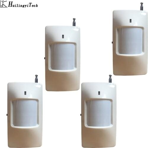 4pcs Wireless Intelligent PIR Motion Sensor Alarm Detector For GSM PSTN Home Burglar Alarm System Security Built-in antenna