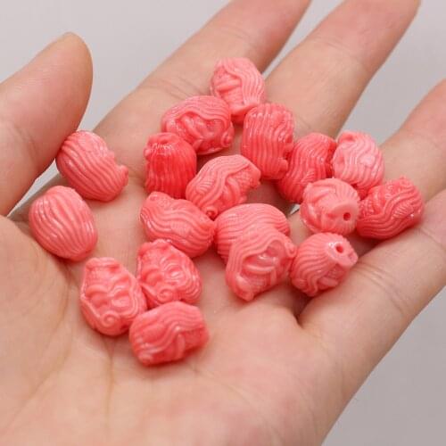 Hot Sale Natural Coral Koi Shape with Holes Loose Beads for Jewelry Making DIY Necklace Earrings Bracelet Accessories