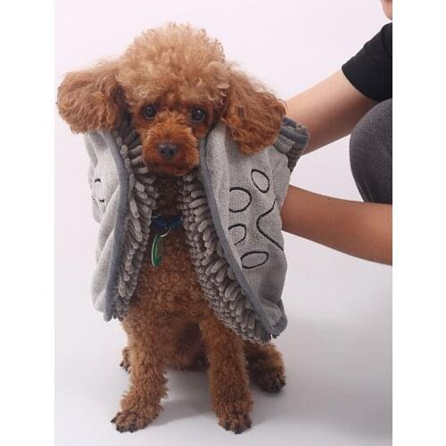 Dog Towel Microfiber Strong Water Absorption Quick Drying Pet Towel For Cat Dog Pet Bath Towel Pet Drying Blanket With Pocket