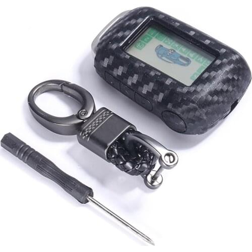 Carbon Fiber Silicone Car Key Case For StarLine A62 A92 V62 MOTO V63 A94 A64 T94 Two Way Car Alarm LCD Remote Control Cover Bag