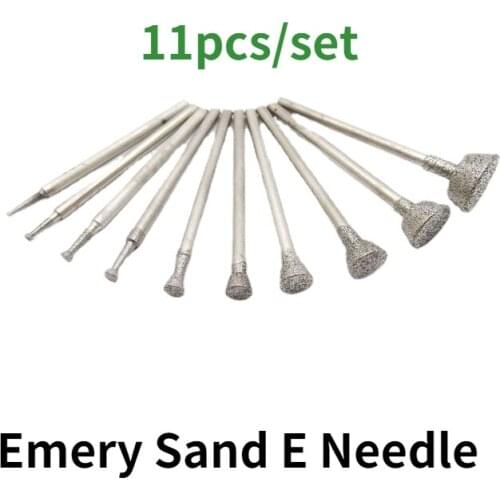 E Type Pressing Emery Grinding Head /Emery Grinding Needle /jade Carving Emery Jadeite Original Stone Grinding and Peeling Tool