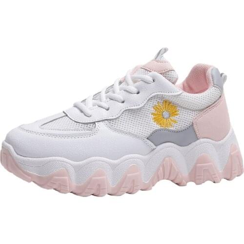 JINJIN-72- Shoes informales de mujer, de deporte a la moda transpirables con cordones de malla para caminar