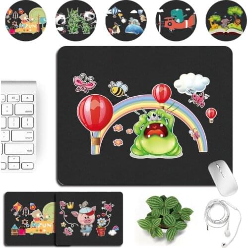 Durable Smooth PU Leather Computer Mouse-pad Smooth Waterproof Cute EVA Pattern Series Portable Mouse Mat Gaming Laptop Mousepad