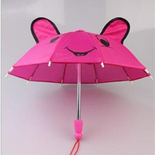 Candy Color Umbrella Doll Accessories Wear fit 43cm/17inch Baby Doll Children best Birthday Gift(only sell glass)