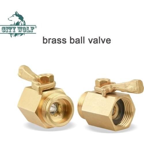 High pressure G3/4 screw brass ball valve stainless steel intercept ball garden irrigation valve garden tool