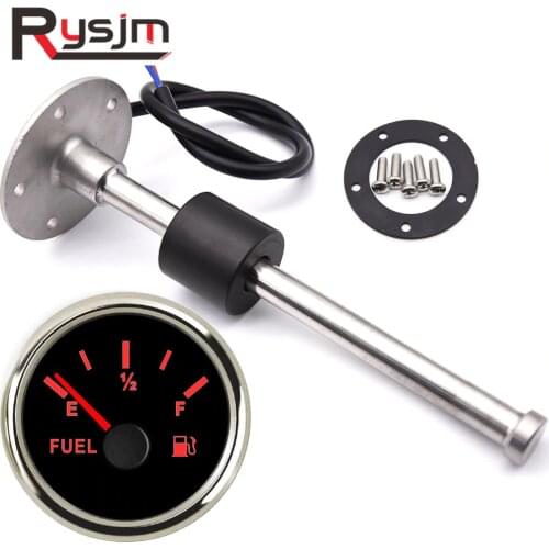 Oil Liquid Tank Fuel Water Level Sensor Boat Fuel Sending Unit Marine Truck Car RV Gauge Sensor 0-190ohms Stainless Steel 300mm