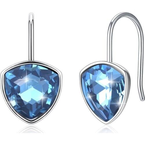 2021 NEW earrings Europe Fine jewelry Crystal from Swarovskis Earring Simple Lady Crystal Triangle Earrings For Women and female