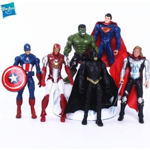 Original Hasbro Marvel Superhero The Avengers Infinity War Superman Ironman Batman Thor Spiderman Q PVC Action Figure Toys Gift
