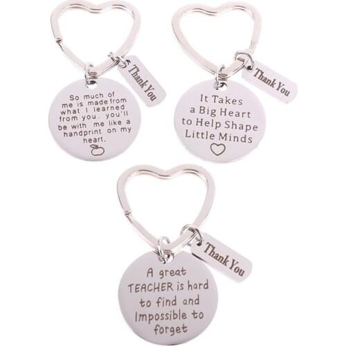 2021 Graduation Gift Teacher Keychain It Takes Big Heart To Help Shape Little Minds Keyring For Teachers Day Keyring Gifts