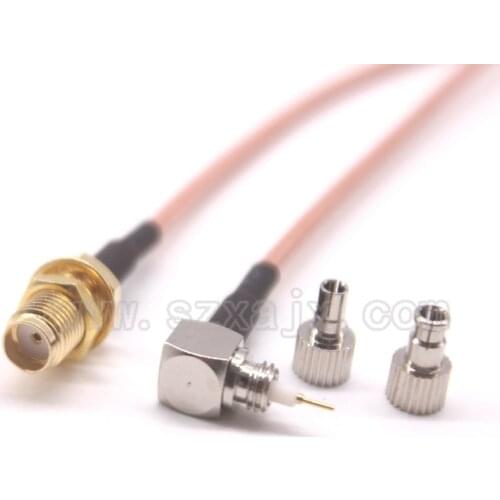RF Coaxial cable SMA to CRC9/TS9 connector universal SMA female to CRC9/TS9 two Dual connector RG316 pigtail cable 15cm