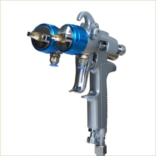 SAT1189 free shipping nano chrome painting high pressure dual head pneumatic sprayer pneumatic tool double nozzle spray gun