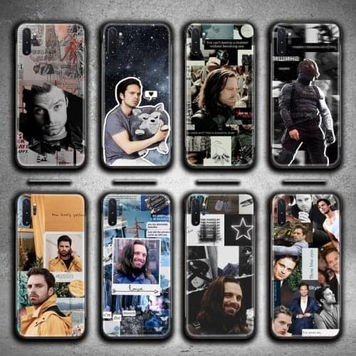 Sebastian Stan Collage Bucky Barnes Phone Case For Samsung Galaxy Note20 ultra 7 8 9 10 Plus lite M51 M21 M31S J8 2018 Prime