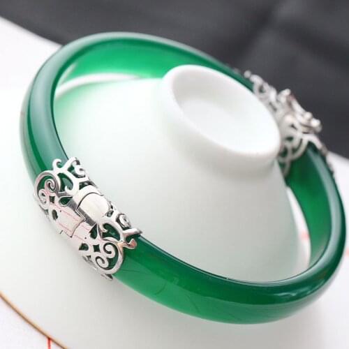 925 Sterling Silver Bracelet Silver Bracelet retro opening