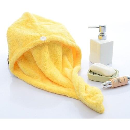 Girls Hair Drying Hat Quick-dry Hair Towel Cap Hat Bath Hat Microfiber Solid Towel Cap Super Absorption Turban Hair Dry Cap