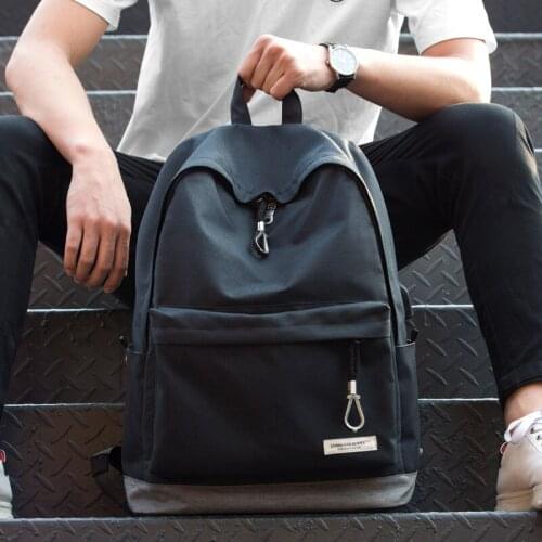 Sports leisure travel canvas backpack backpack male fashion trend young schoolbag male Korean version