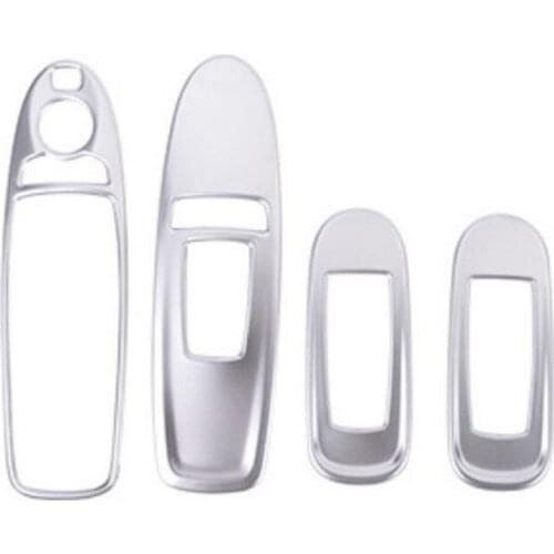 4 PCS DIY Car styling NEW ABS Chrome window lift control Ring Panel Cover Sticker for Honda 2014 New Accord 9 parts accessories