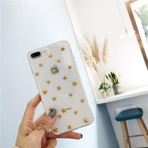 Sumgo Cute Ultra Thin Gold Stars Pattern Case For iphone 8 Case Cute Glittering Cover Fashion Cases For iphone 7PLus Capa Fundas