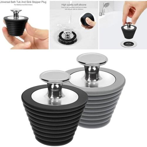 Universal Silicone Shower Bathtub Water Stopper Kitchen Bathroom Sink Drain Deodorant Plug Bath Stopper