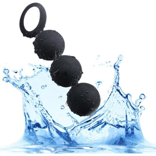 Waterproof Women Soft Rubber Anal Beads Butt Plug Adult Sex Toy Prostate Massage Easy to clean and reusable sex toys for woman