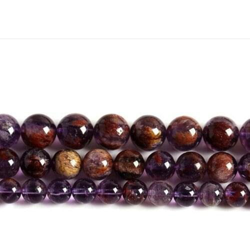 High Quality Natural Ghost Crystal Stone 6/8/10/12 /14mm Round Necklace Bracelet Jewelry Gems Loose Beads 15 Inch wk93