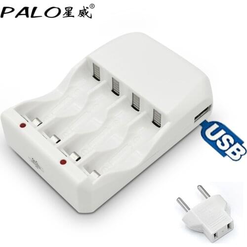 USB Rechargeable Battery Charger With 4 slots NI-MH NI-CD Battery Carger For AA AAA Smart C804U Battery Charger