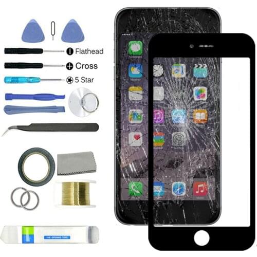 LCD Touch Screen Front Glass Lens Repair Kit Replacement Tools for iPhoen SE2