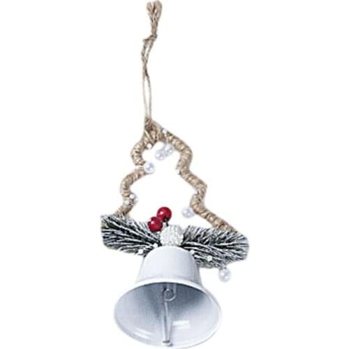 1Pc Christmas Bell White Metal Jingle Bells Christmas Tree Hanging Pendant Ornament Christmas Decoration For Home