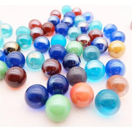 12pcs glass ball 22mm cream console game pinball machine cattle small marbles pat toys parent-child machine beads