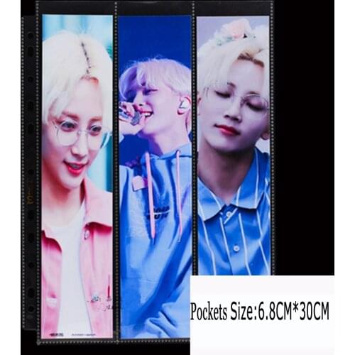 20PCS/LOT Vertical 3 Pockets Transparent Card Pages Cards Holder Protector for Coin/Stamp/Ticket Album Page