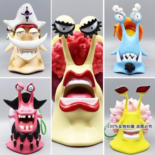 Anime One piece Jinbe White Beard Edward Newgate Den Den Mushi BIG MOM Doflamingo Teach Telephone Snail Worm Action Figure Model