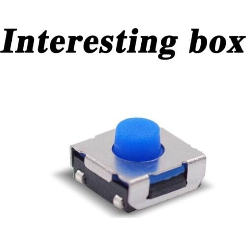 Free shippingTS-E006 touch open 6.2*6.2 package foot touch switch 6.2*6.2*2.5-5.0 silicone blue button DIY handmade accessories