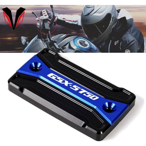 For SUZUKI GSX-S750 gsxs 750 GSXS750 CNC Front Brake Fluid Reservoir Cap Oil Tank Protector Cover Motorcycle Accessory
