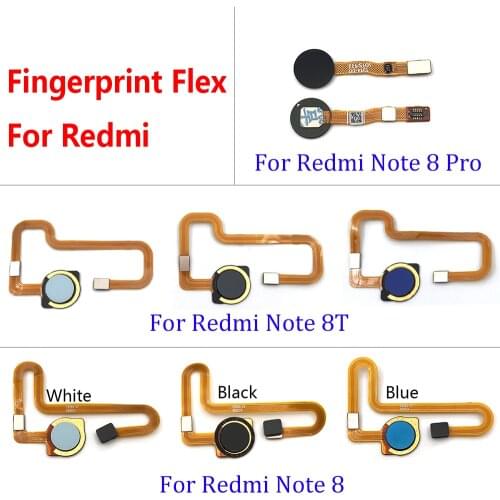 Home Button Fingerprint Touch Id Sensor Connector Flex Cable For Xiaomi Redmi Note 8T 8 Pro