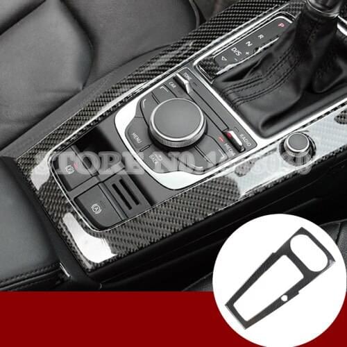 Carbon Fiber Console Gear Shift Box Frame Cover Trim For Audi A3 S3 2014-2019 1pcs Car accesories interior Car Trim