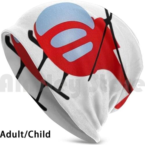 Small , Minimalist Helicopter Design. Beanies Knit Hat Hip Hop Air Force Airplane Aviator Aviation Helicopter