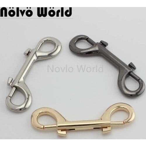 Nolvo World 5-20-100pcs 4 colors 98*25mm 1" double clasp strap buckle,dog collar lobster clasp hook