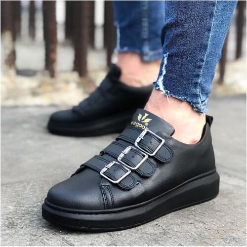 BOA Male Daily Shoes Charcoal Color Ring Buckled High White Sole Spring Autumn Young Men 'S Fashion Original Design WG050