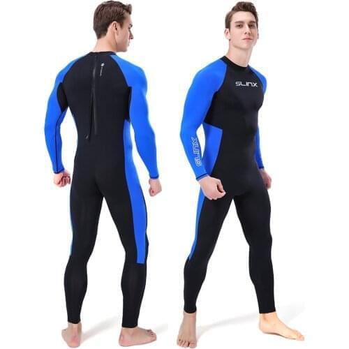 Premium Nylon Men High Elastic Wetsuit Surfing Swimming Long Sleeve Back Zip Full Suit Sportswear Swimsuit For Scuba Diving