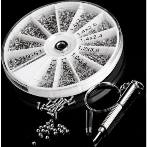 New 12 Kinds 600Pcs/set Stainless Steel Screws Nuts Assortment Kit M1 M1.2