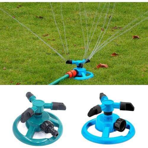 Crescent Base Sprinkler Automatic 360 Degree Rotating Sprinkler With Adjustable Trident Nozzle Garden Yard Lawn Tools