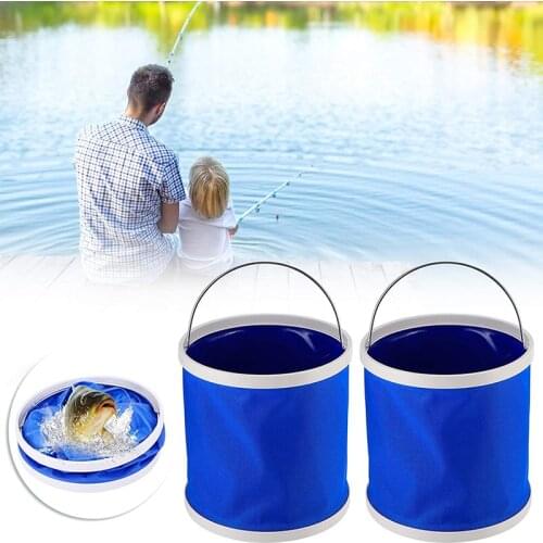Portable Folding Bucket Camping Hiking Fishing Bucket Car Storage Container Car Wash Mop Bucket Cleaning Tools Water Container
